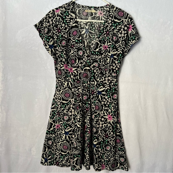 Marine Layer Dresses & Skirts - Marine Layer Camila Mini Dress Small black floral hemp casual pockets A-line